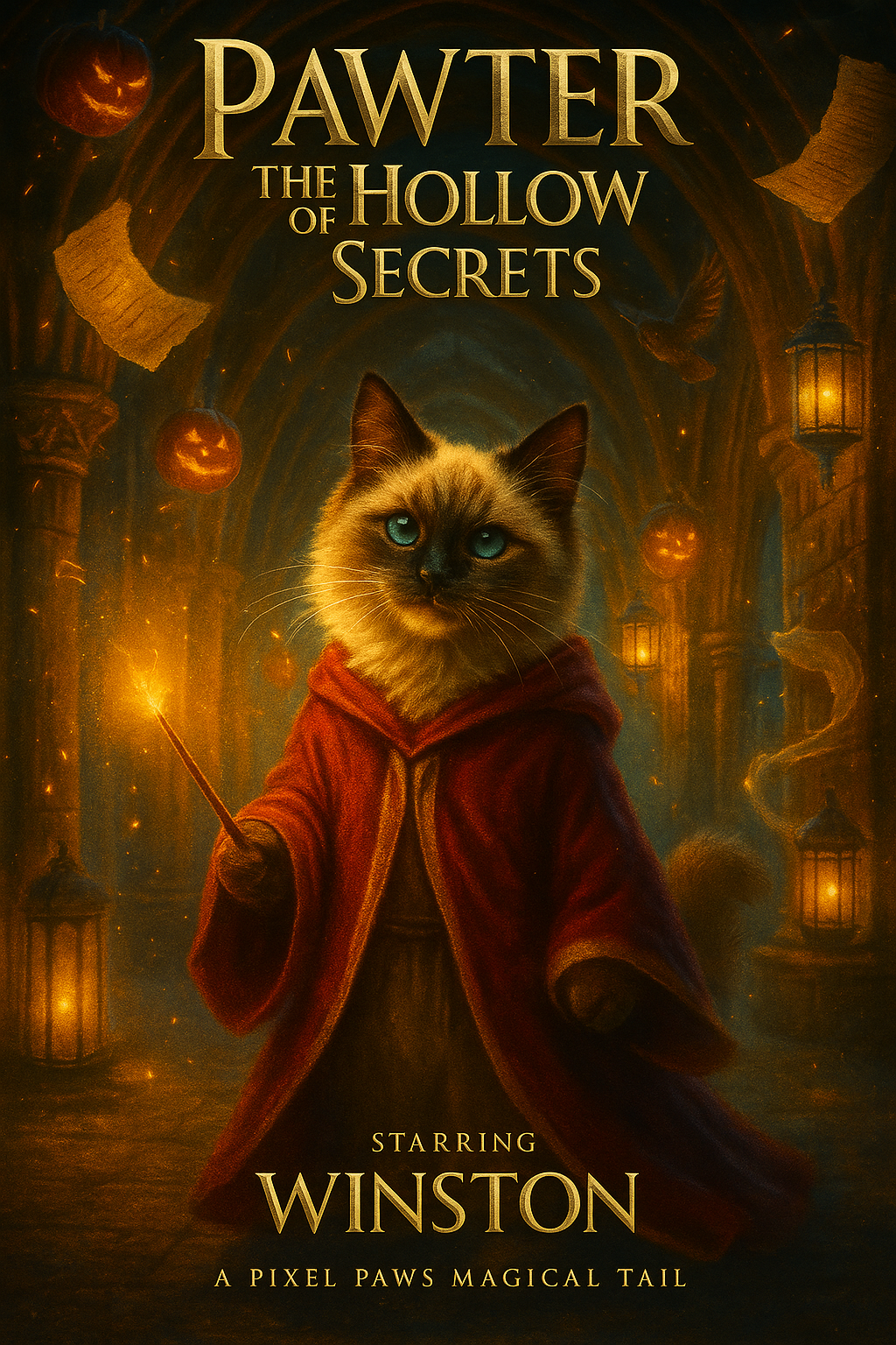 Pawter & The Hollow of Secrets Pixel Paws Pet Portraits