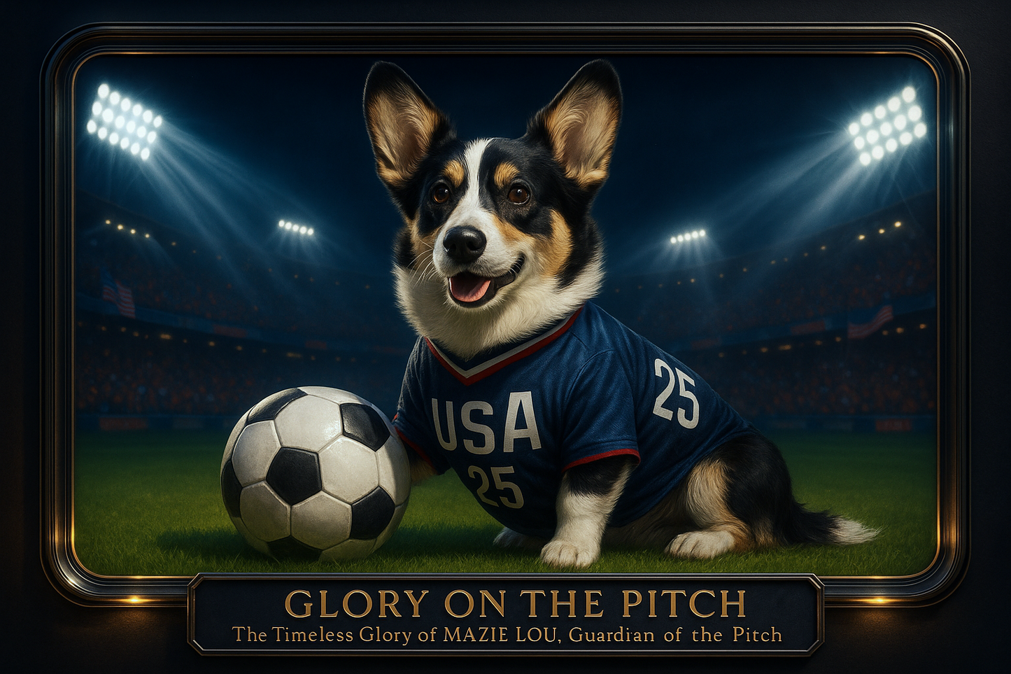 Glory on the Pitch Pixel Paws Pet Portraits