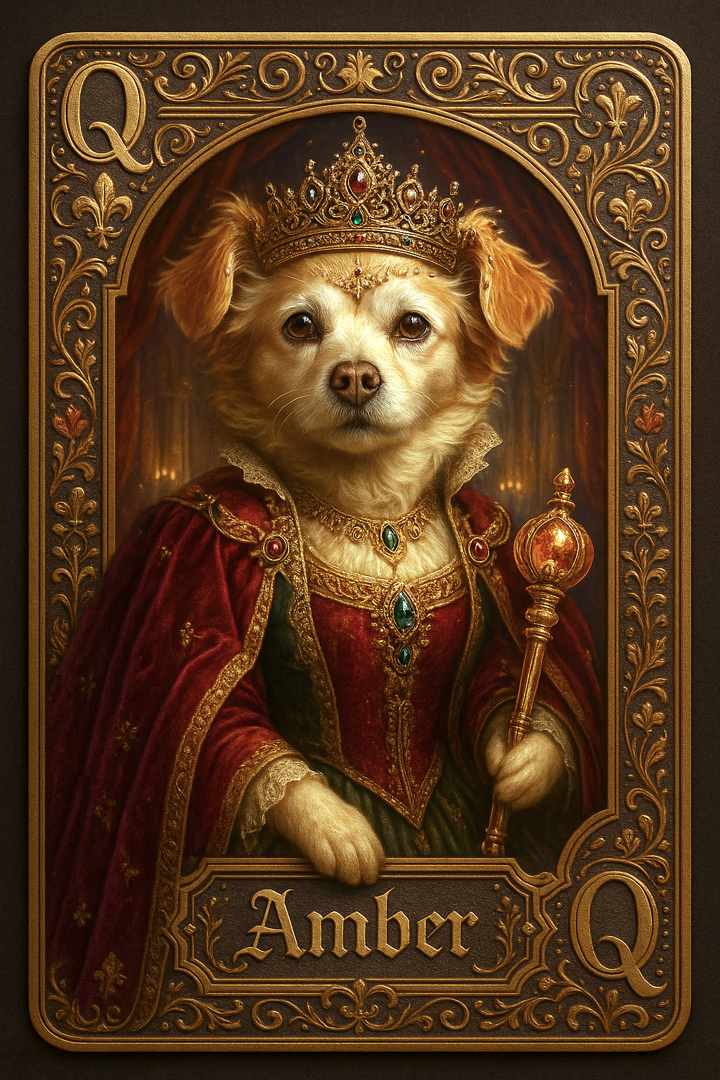 Queen of Fortune Pixel Paws Pet Portraits
