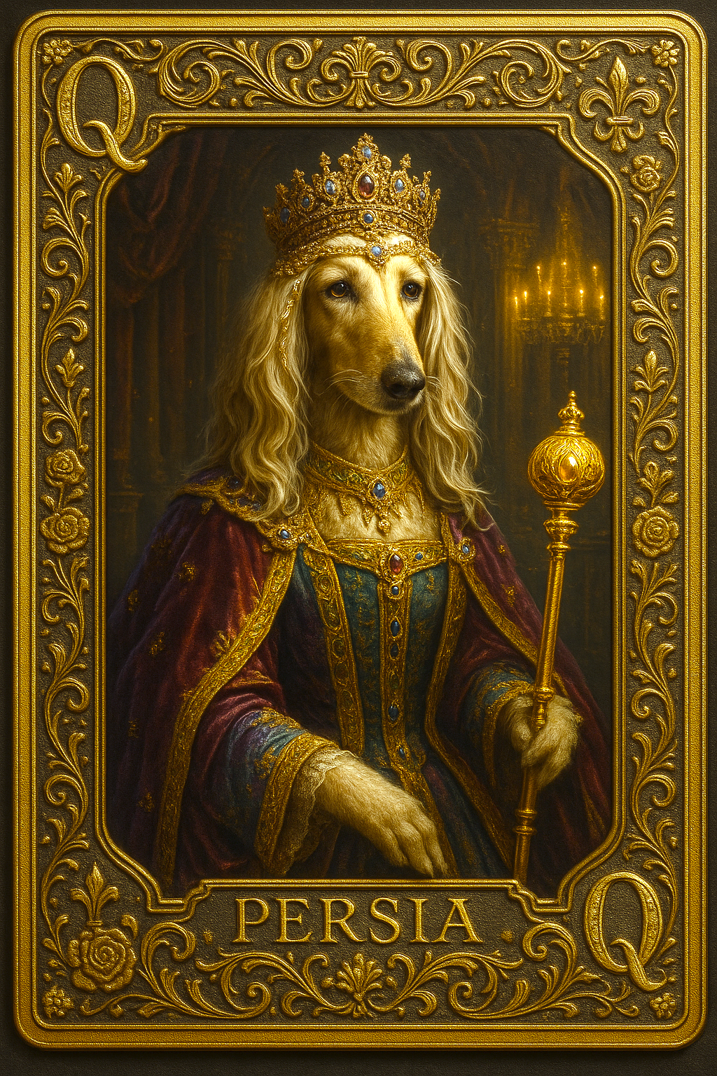 Queen of Fortune Pixel Paws Pet Portraits